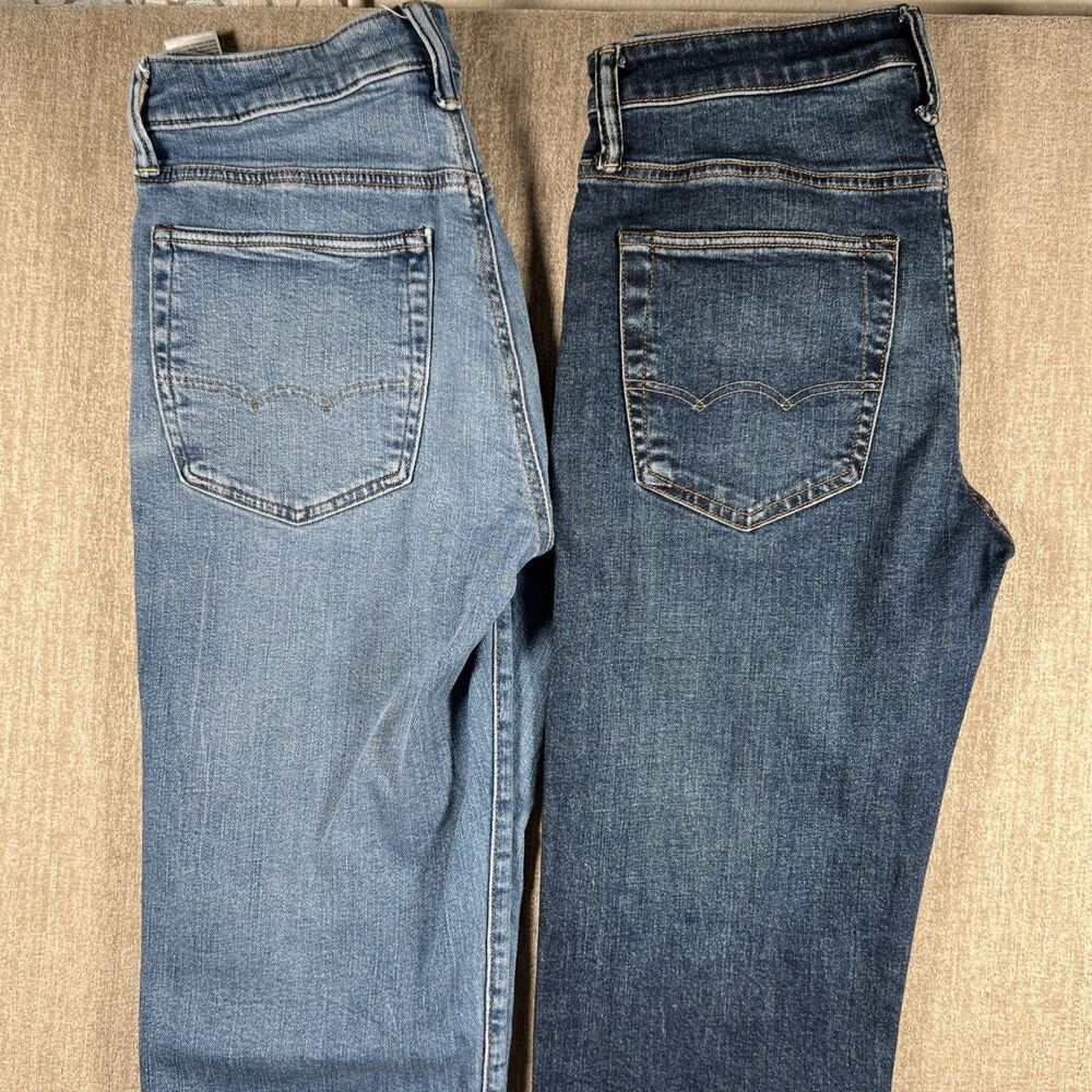 American Eagle Lot Of 2 Relaxed Straight Jeans Mens 28 x 30 Airflex+ Stretch